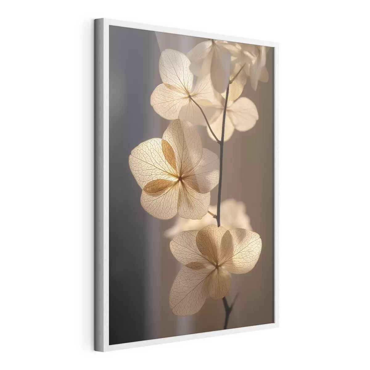Poster Ramo delicato con fiori traslucidi f49974