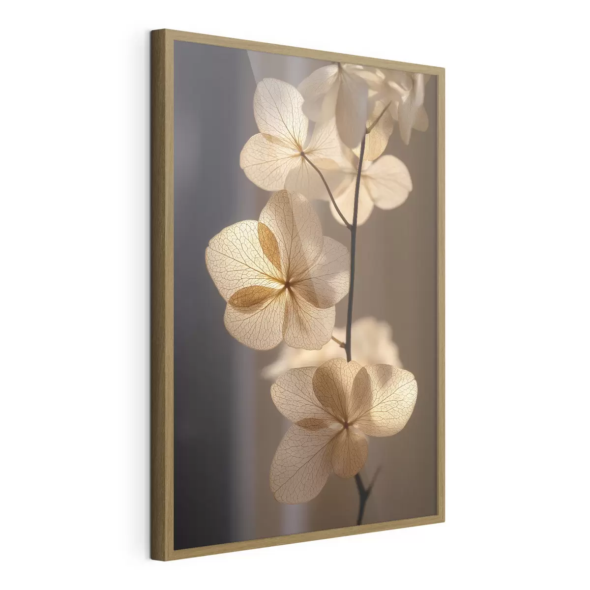 Poster Ramo delicato con fiori traslucidi f49974