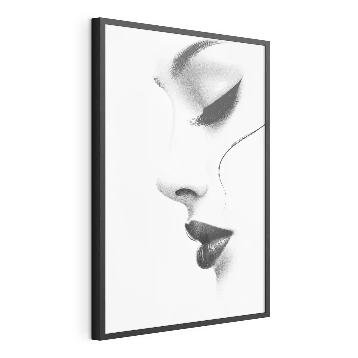 Poster Ritratto minimalista di una donna in bianco e nero f49982