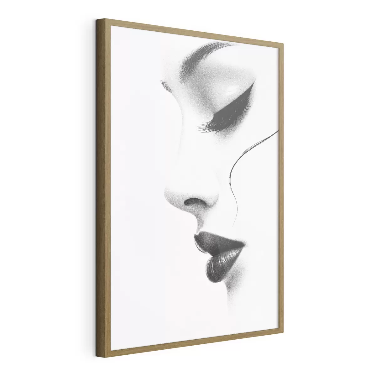 Poster Ritratto minimalista di una donna in bianco e nero f49982