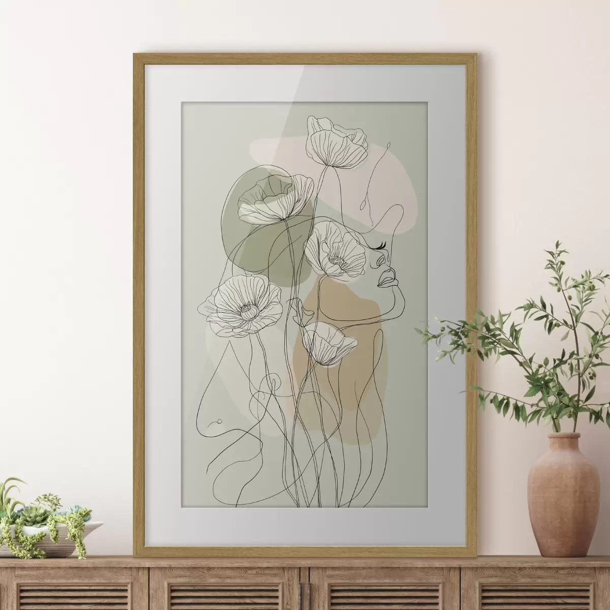 Poster Donna e carezza f50109