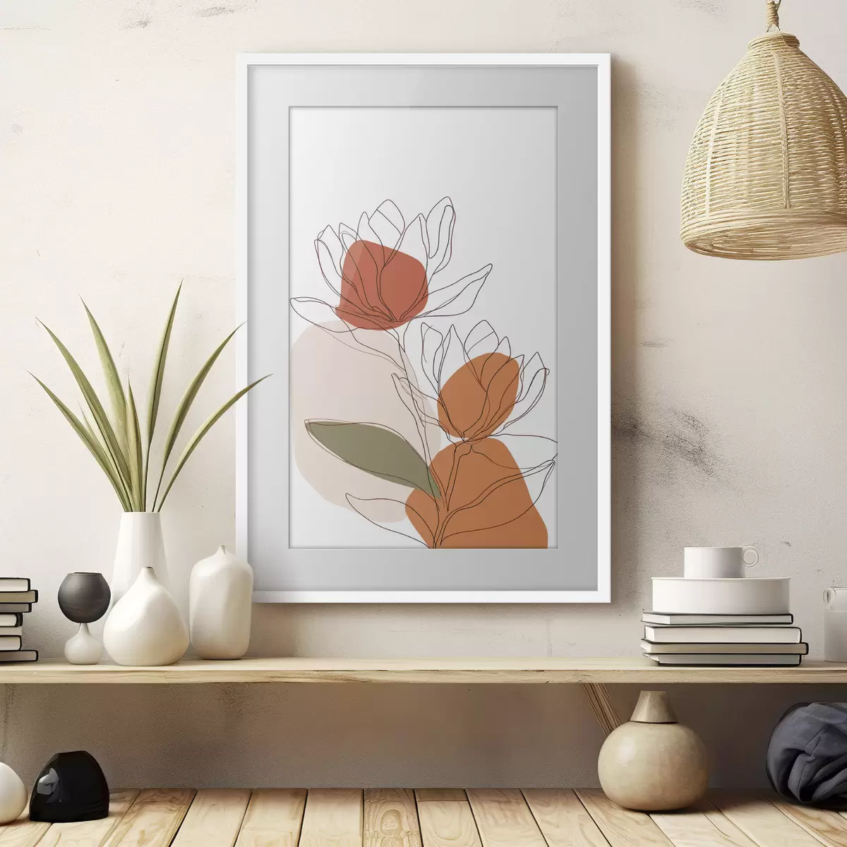 Poster Mosaico botanico f50112
