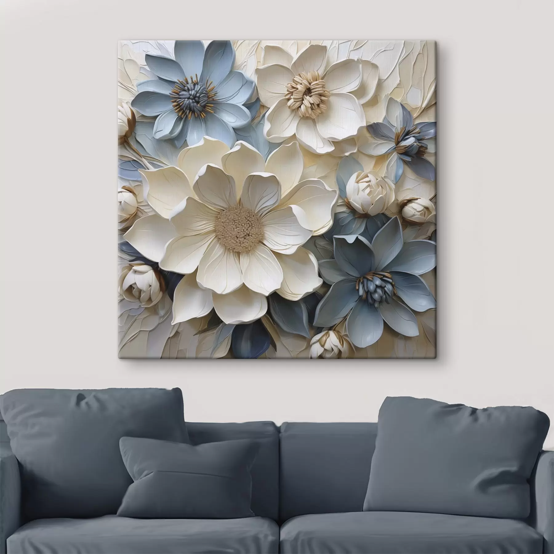 carta da parati Fiori, illustrazione in stile piatto, imitazione di un dipinto nr. s50133