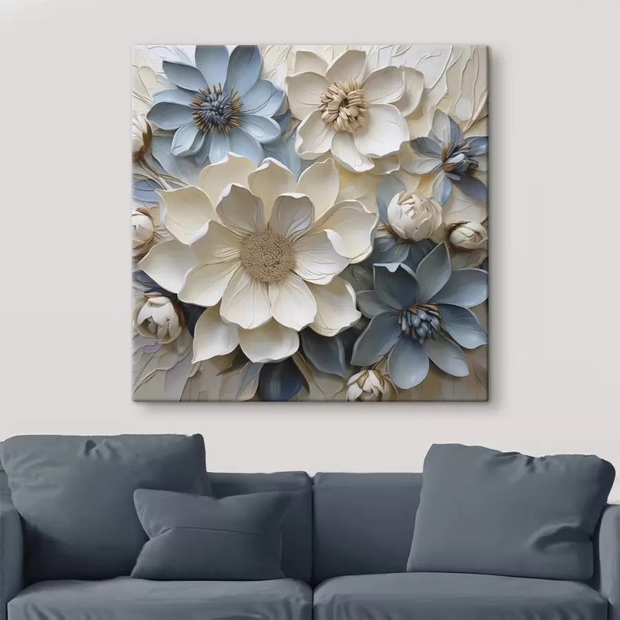 carta da parati Fiori, illustrazione in stile piatto, imitazione di un dipinto nr. s50133