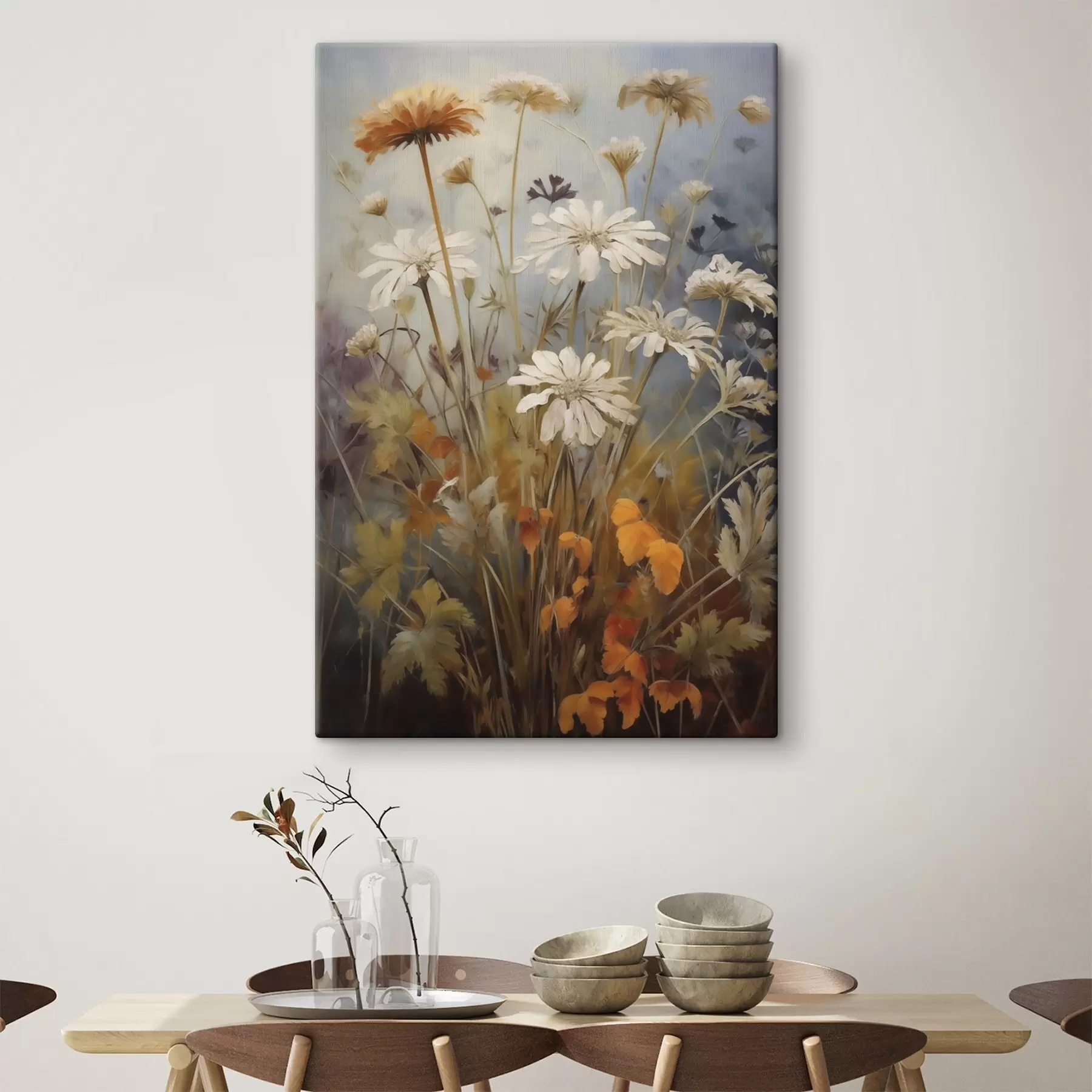 carta da parati Fiori selvatici ed erbe, imitazione di un dipinto nr. s50145