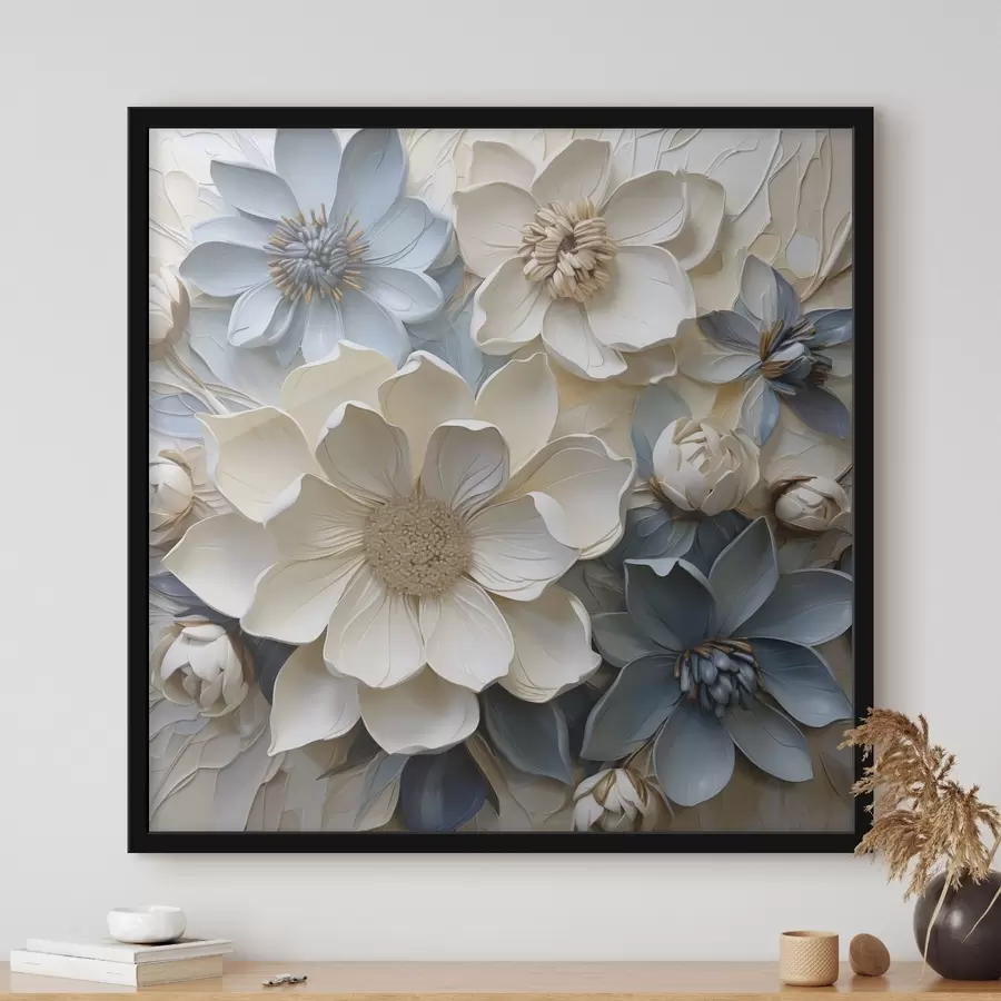 carta da parati Fiori, illustrazione in stile piatto, imitazione di un dipinto nr. f50133