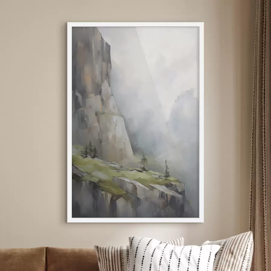 carta da parati Paesaggio di montagna, imitazione di un dipinto nr. f50135