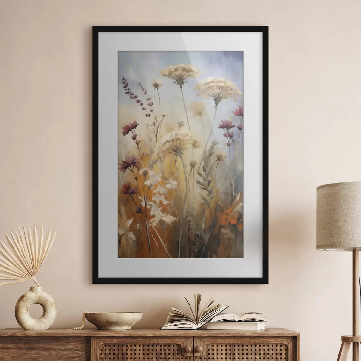 Poster Fiori di campo ambrati f50144