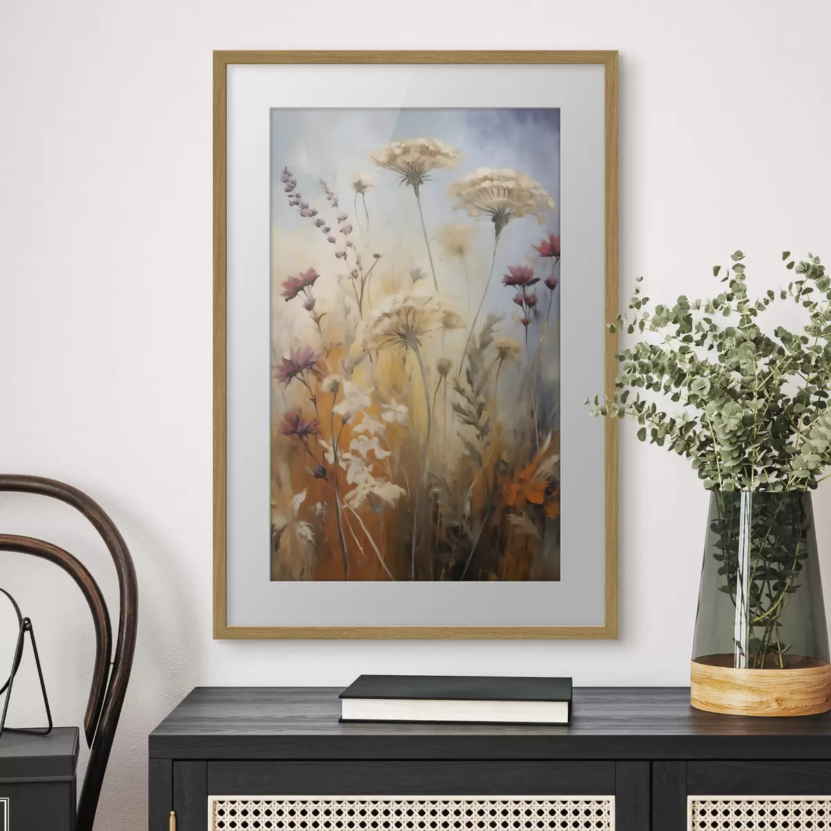 Poster Fiori di campo ambrati f50144