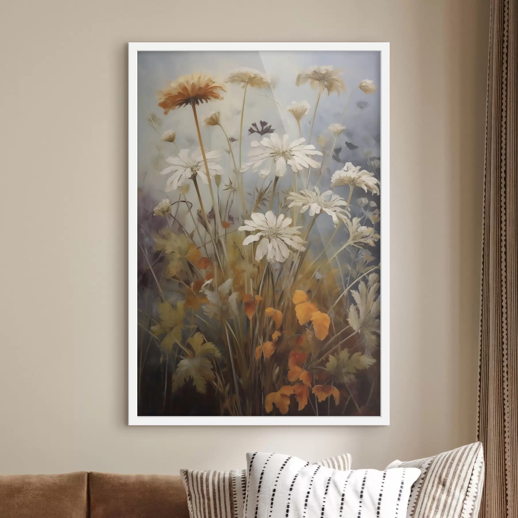 carta da parati Fiori selvatici ed erbe, imitazione di un dipinto nr. f50145