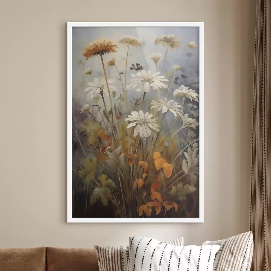 carta da parati Fiori selvatici ed erbe, imitazione di un dipinto nr. f50145