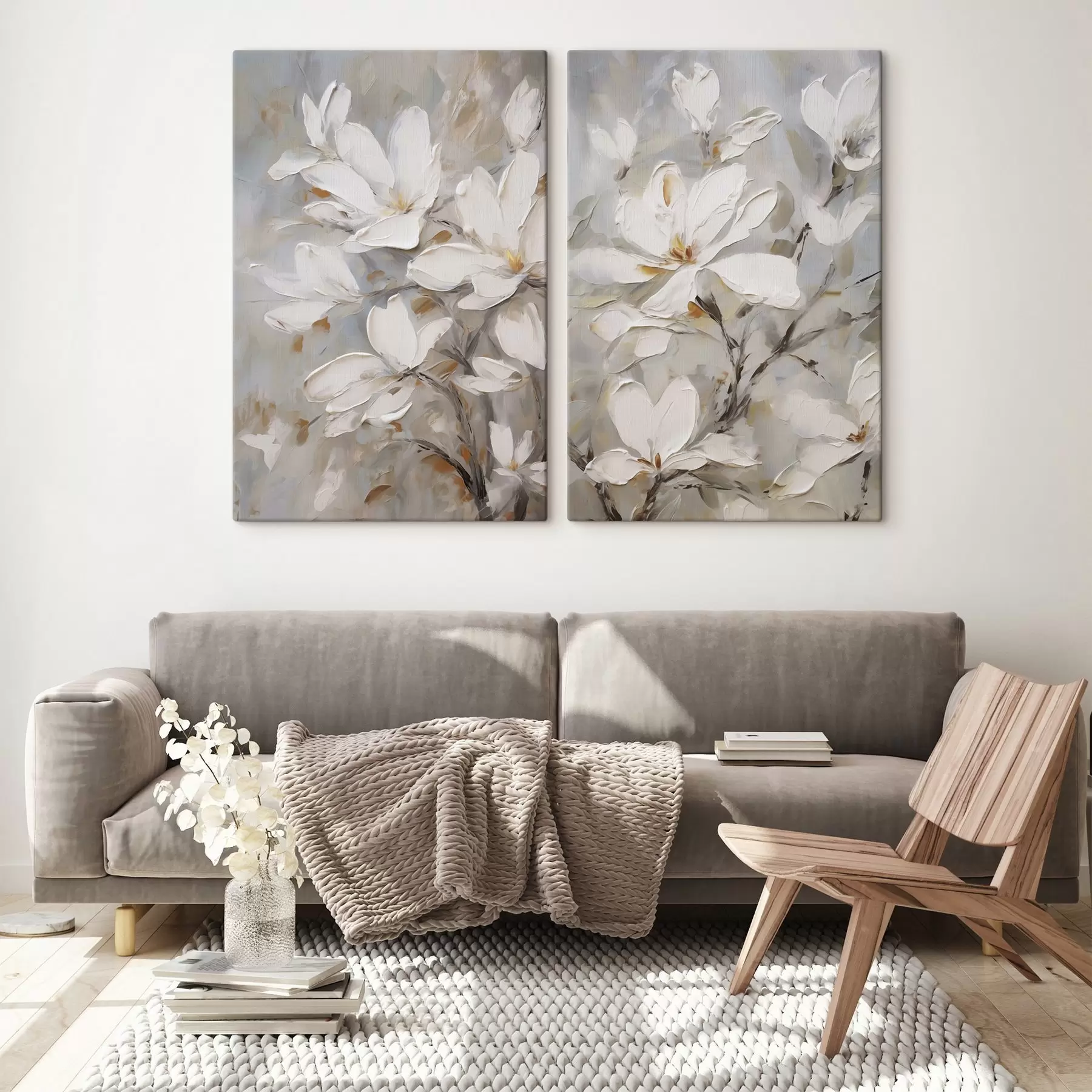 carta da parati Fiori astratti, imitazione di un dipinto nr. m30805