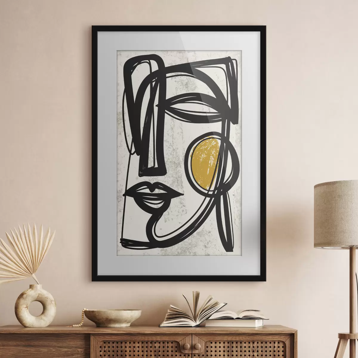 Poster Un ritratto astratto minimalista f49860