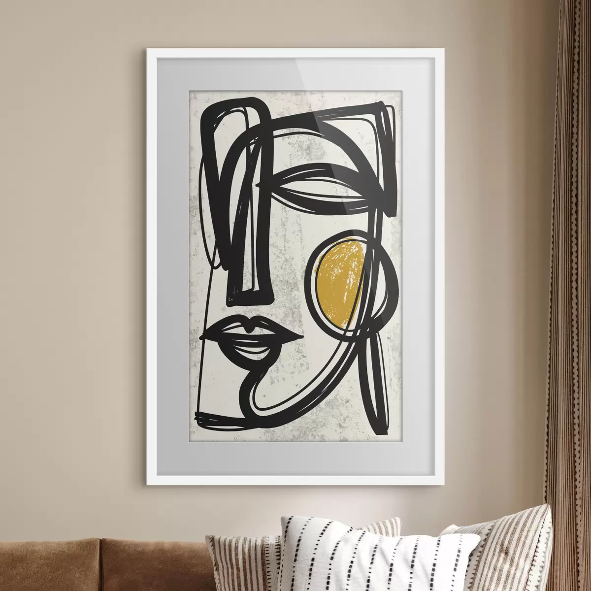 Poster Un ritratto astratto minimalista f49860