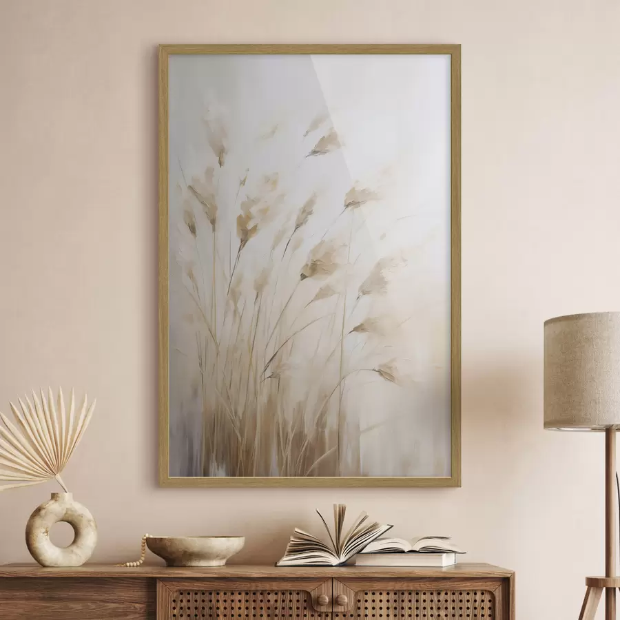 carta da parati Spighe di grano astratte, imitazione di un dipinto nr. f50194