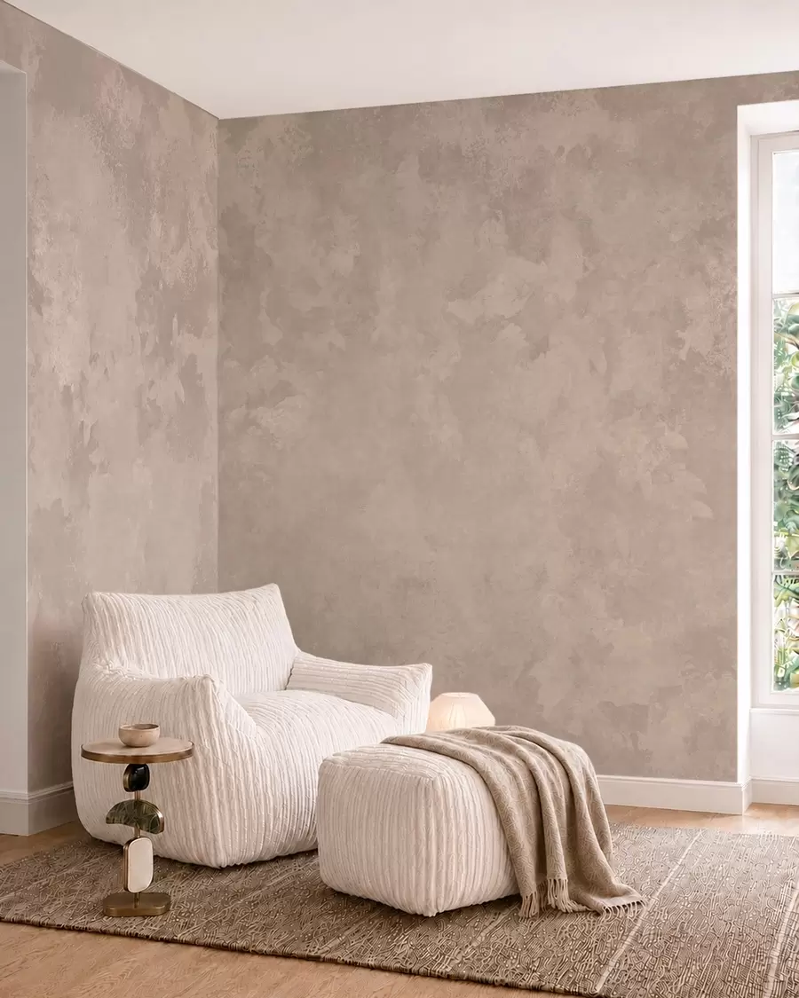 carta da parati Una calda tonalità beige mandorla con morbide sfumature naturali nr. w05814