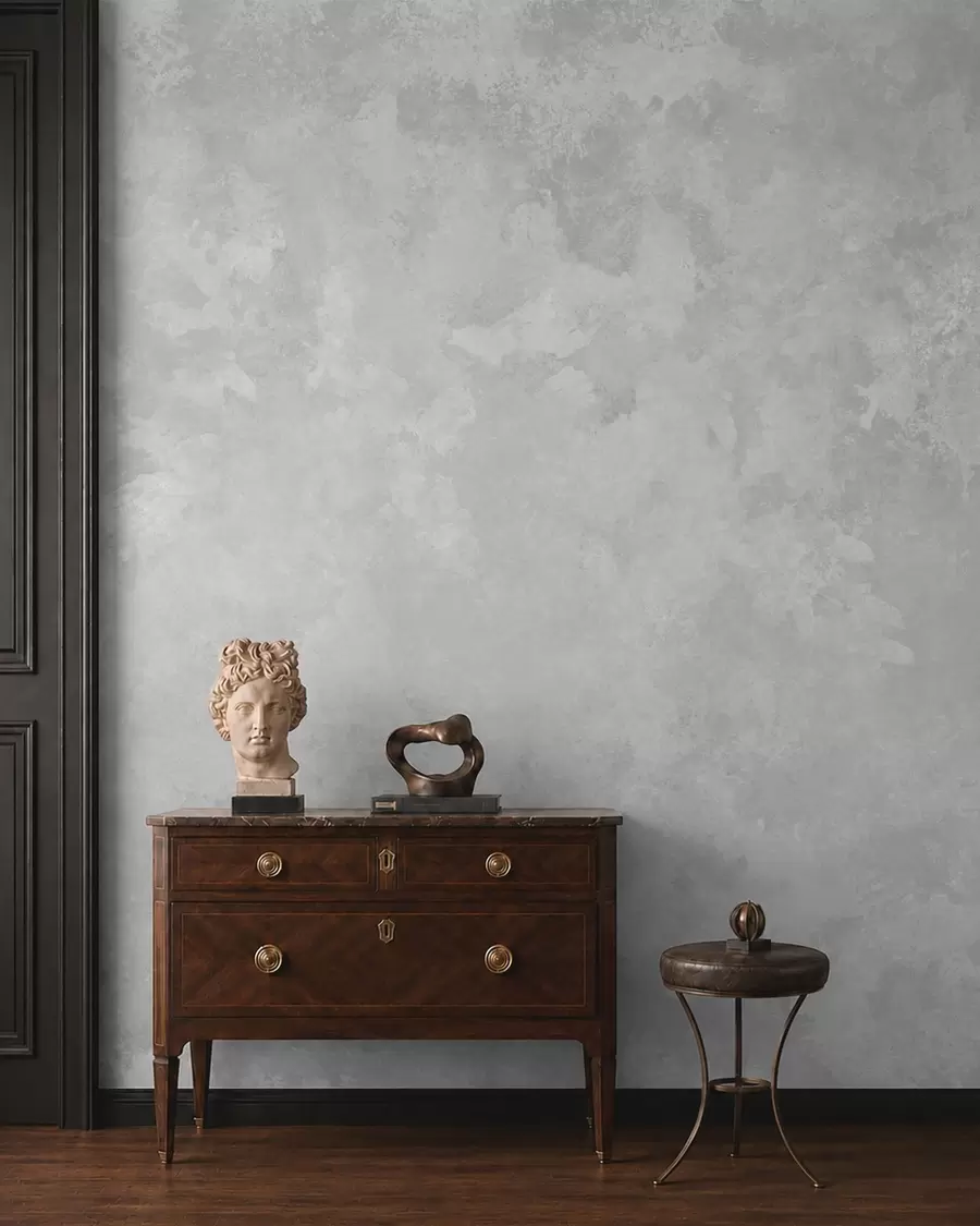 carta da parati Texture grigio perla chiaro con morbide sfumature nuvolose nr. w05814v1