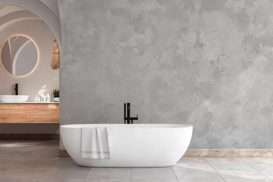 carta da parati Texture grigio perla chiaro con morbide sfumature nuvolose nr. w05814v1