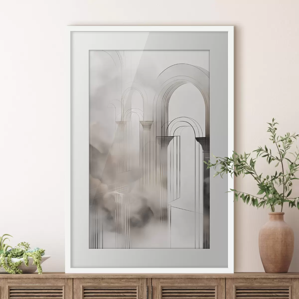 Poster Sagoma avvolta dalla nebbia f50176