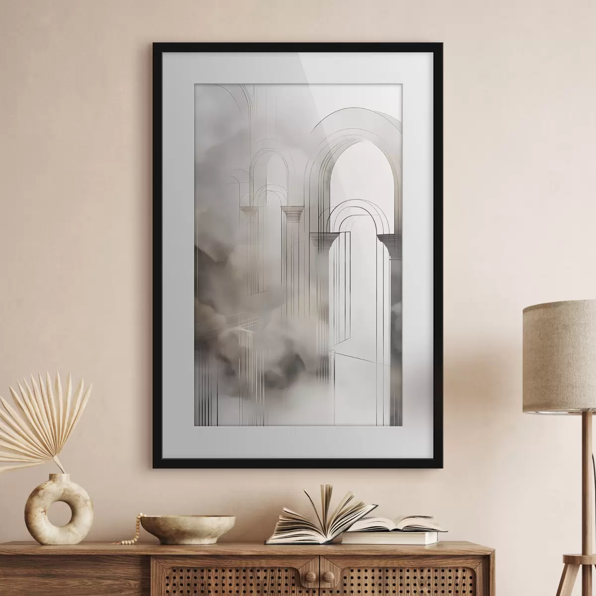 Poster Sagoma avvolta dalla nebbia f50176