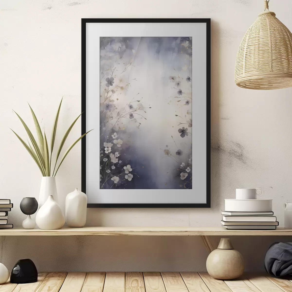 Poster Crepuscolo floreale f50179
