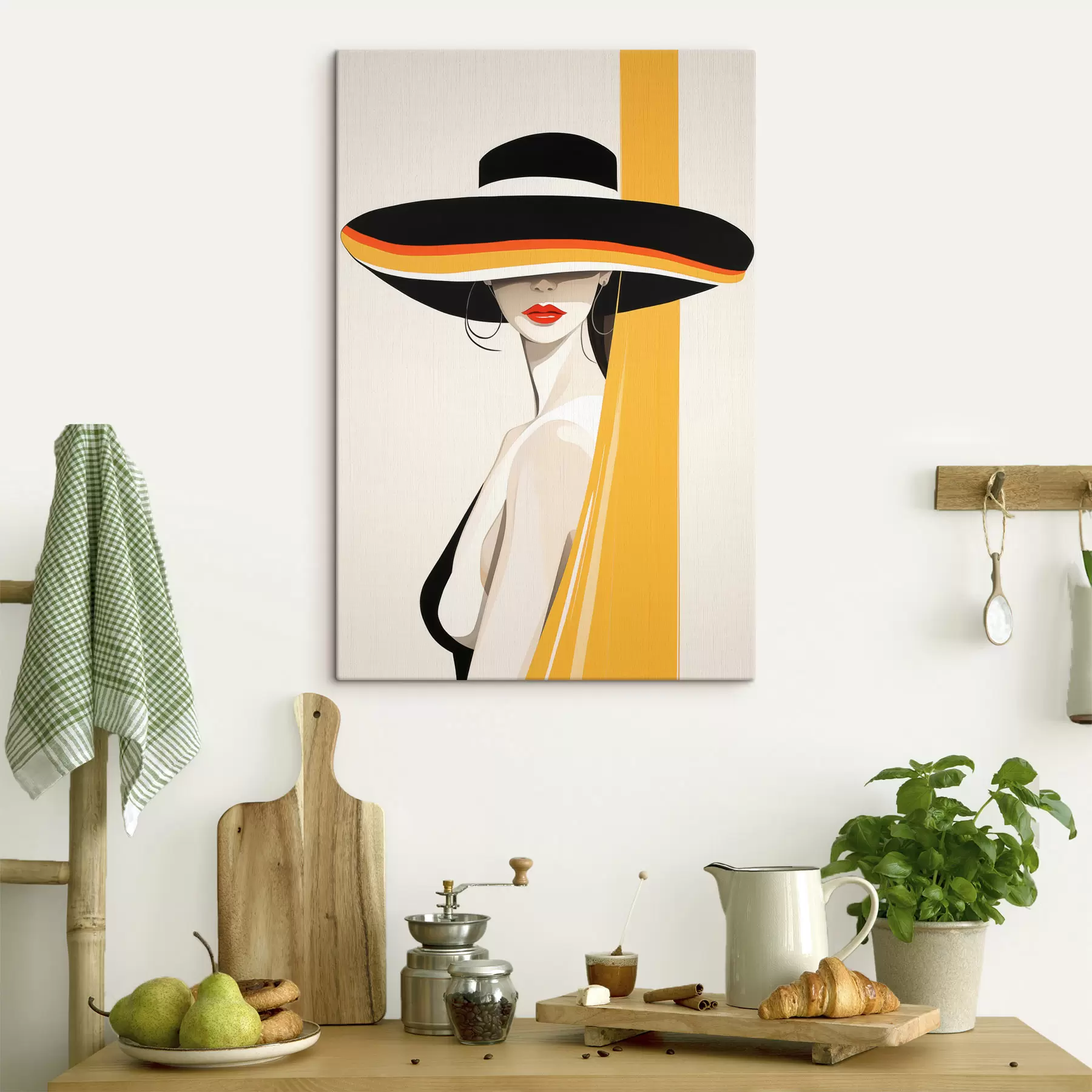 carta da parati Ragazza con cappello nr. s50236