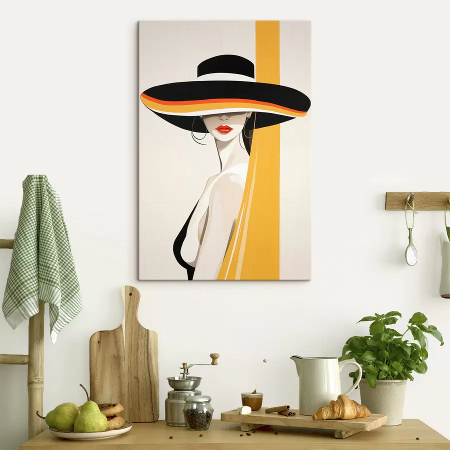 carta da parati Ragazza con cappello nr. s50236