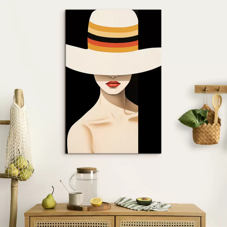 carta da parati Ragazza con cappello nr. s50237