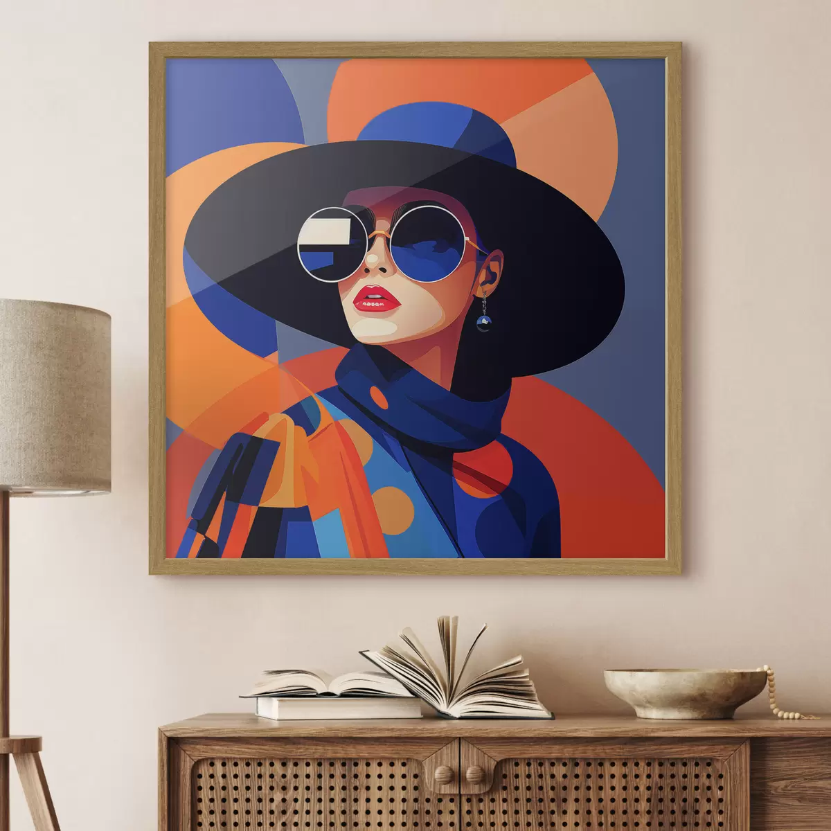 Poster Ritratto geometrico f50232