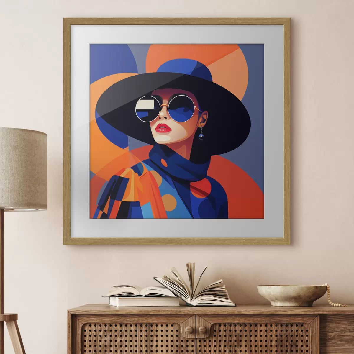 Poster Ritratto geometrico f50232