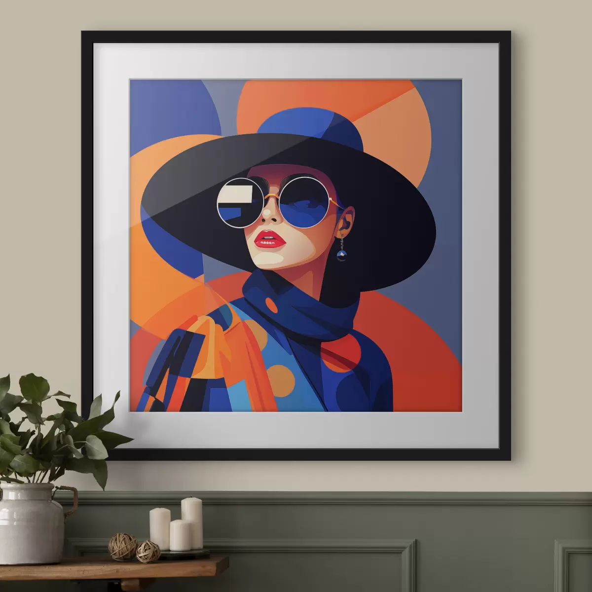 Poster Ritratto geometrico f50232