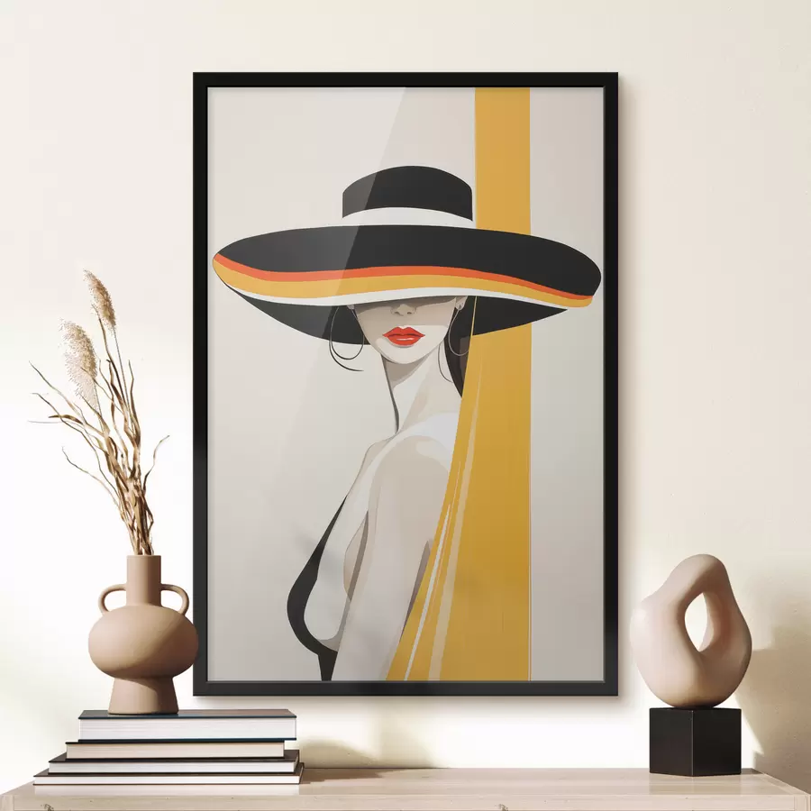 carta da parati Ragazza con cappello nr. f50236