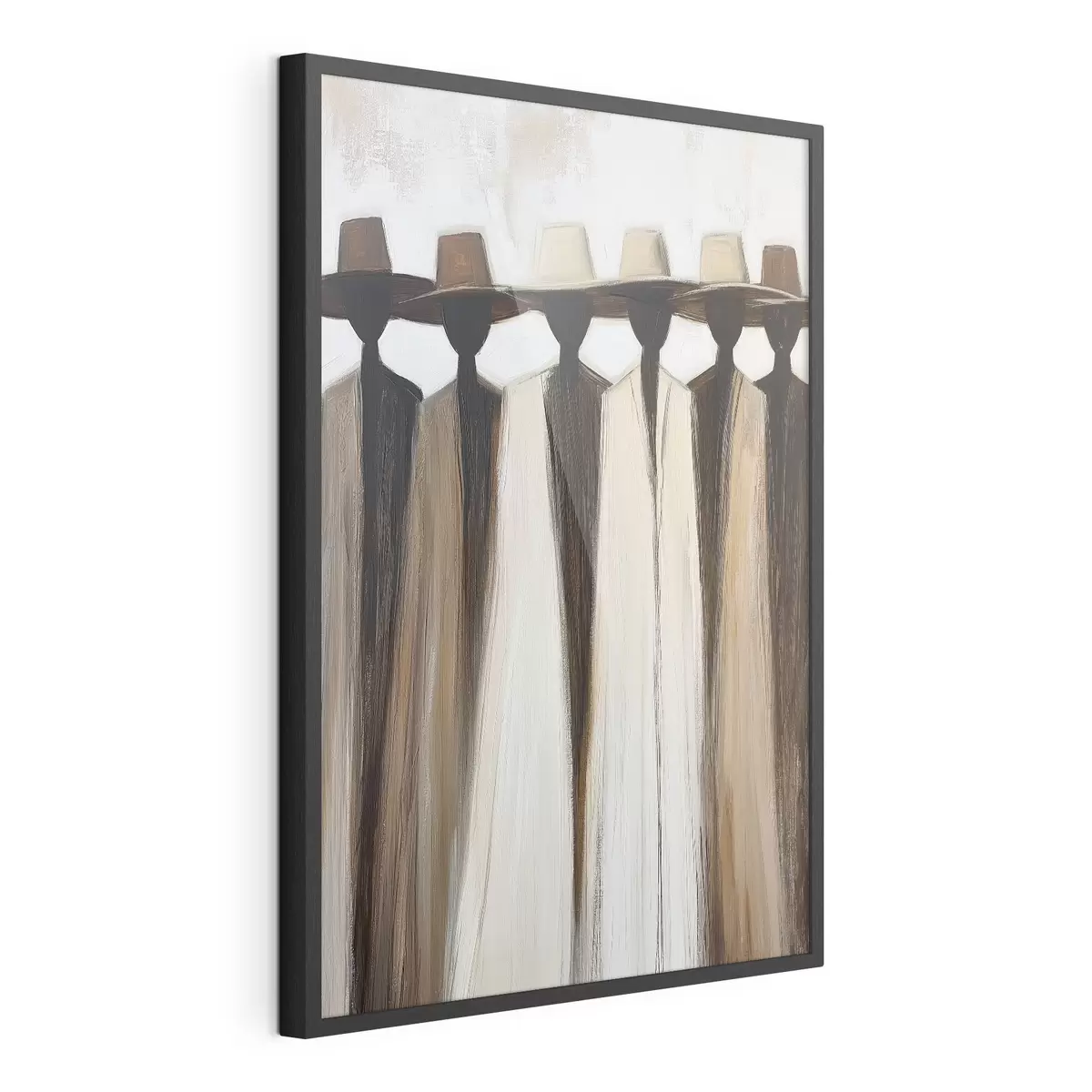 Poster Figure astratte con cappelli f50248