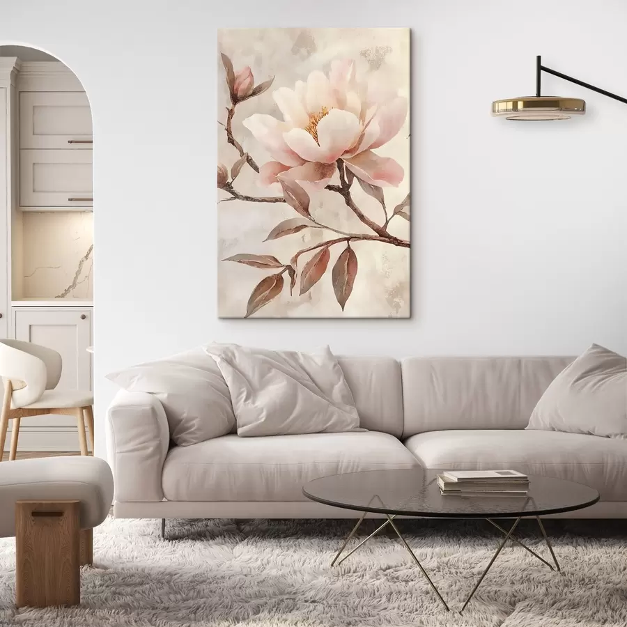 carta da parati Ramo con peonie e foglie nr. s50292