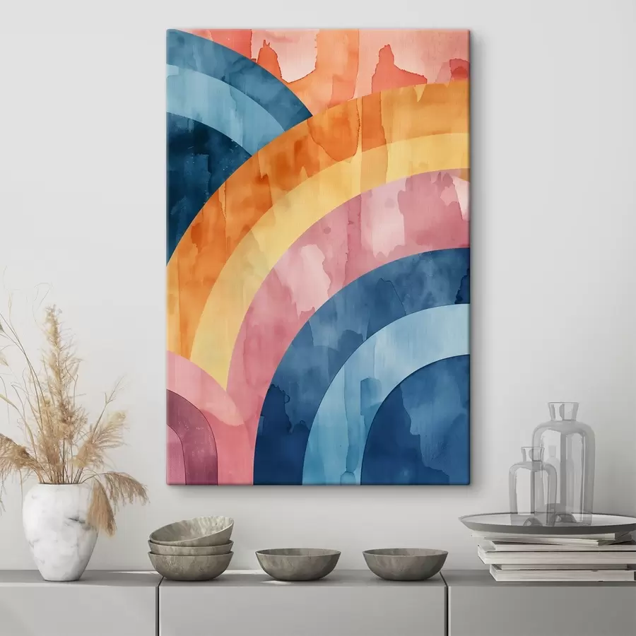 carta da parati Strisce astratte dai colori dell'arcobaleno nr. s50301