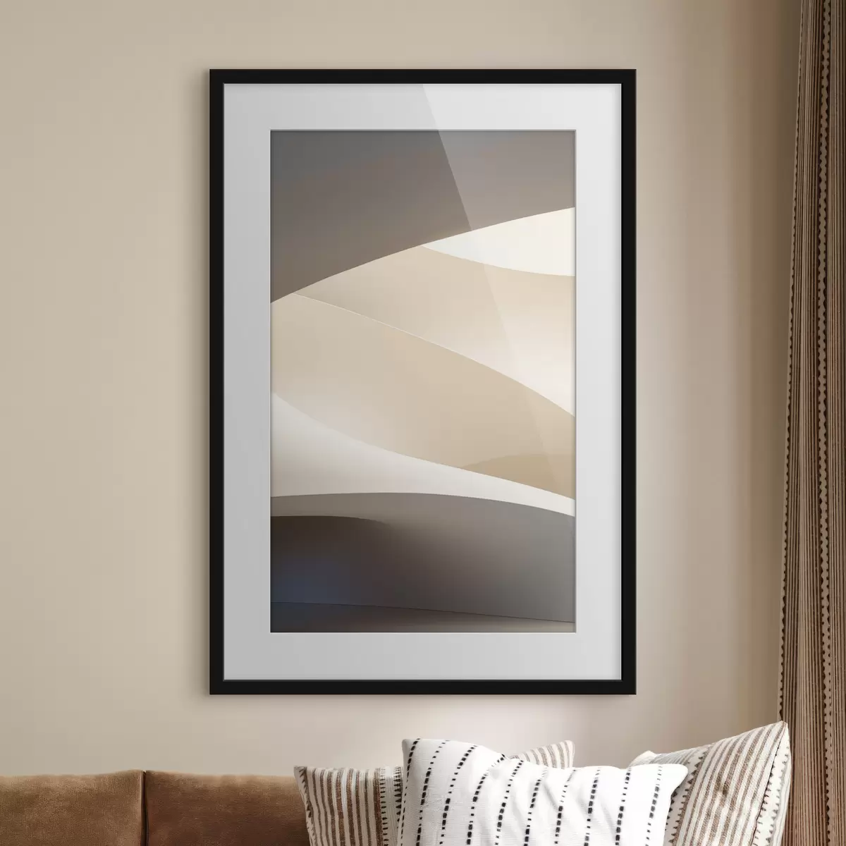 Poster Onde beige f50280
