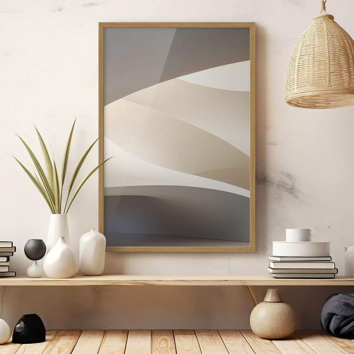 Poster Onde beige f50280