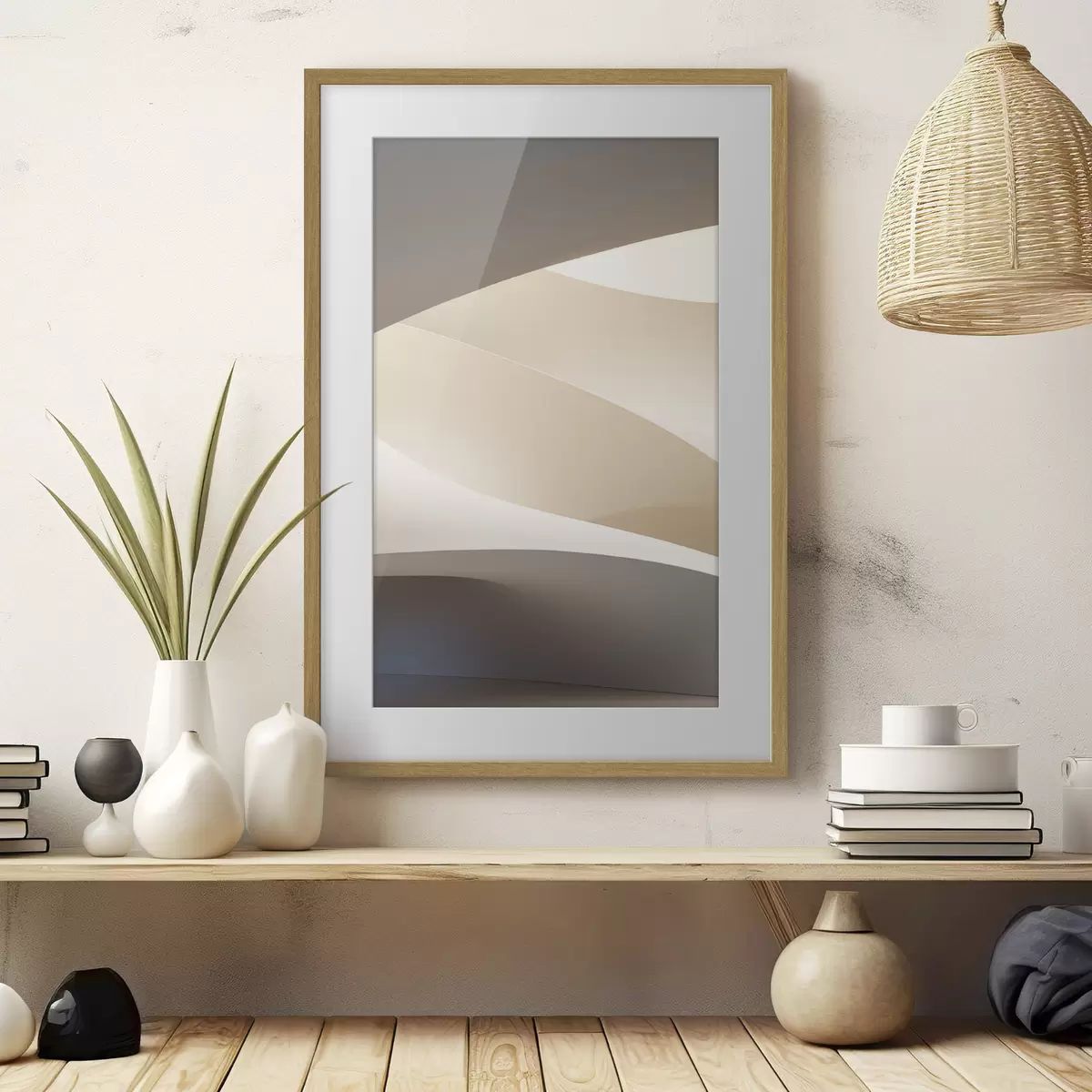 Poster Onde beige f50280