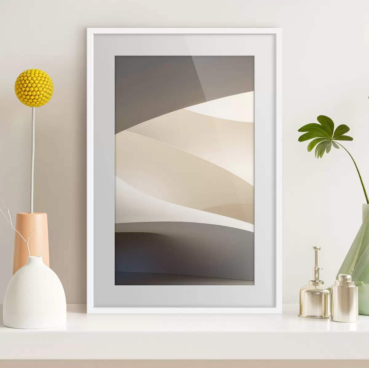 Poster Onde beige f50280