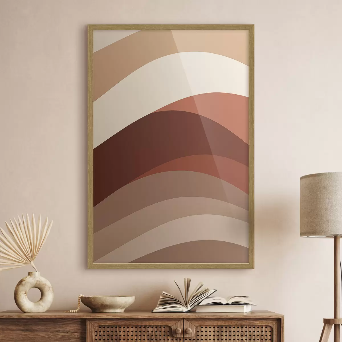 Poster Calde linee color caffè f50284