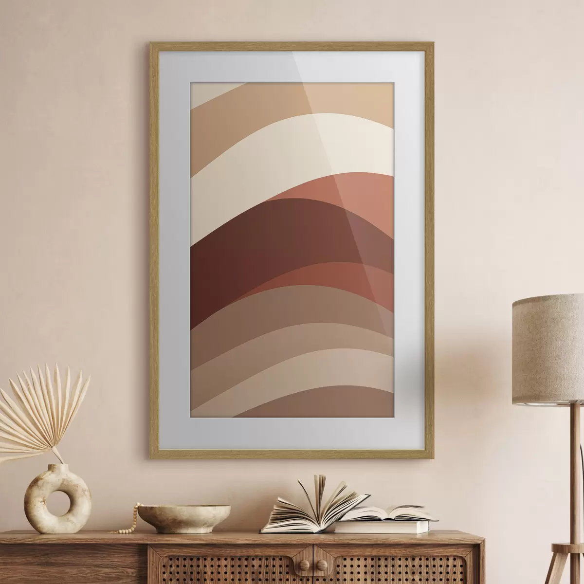 Poster Calde linee color caffè f50284