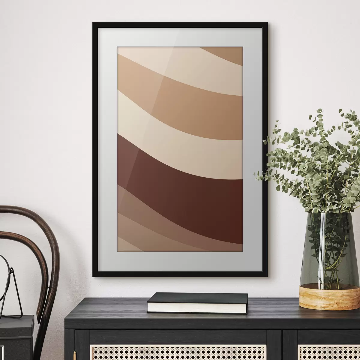 Poster Strisce al cioccolato e panna f50285