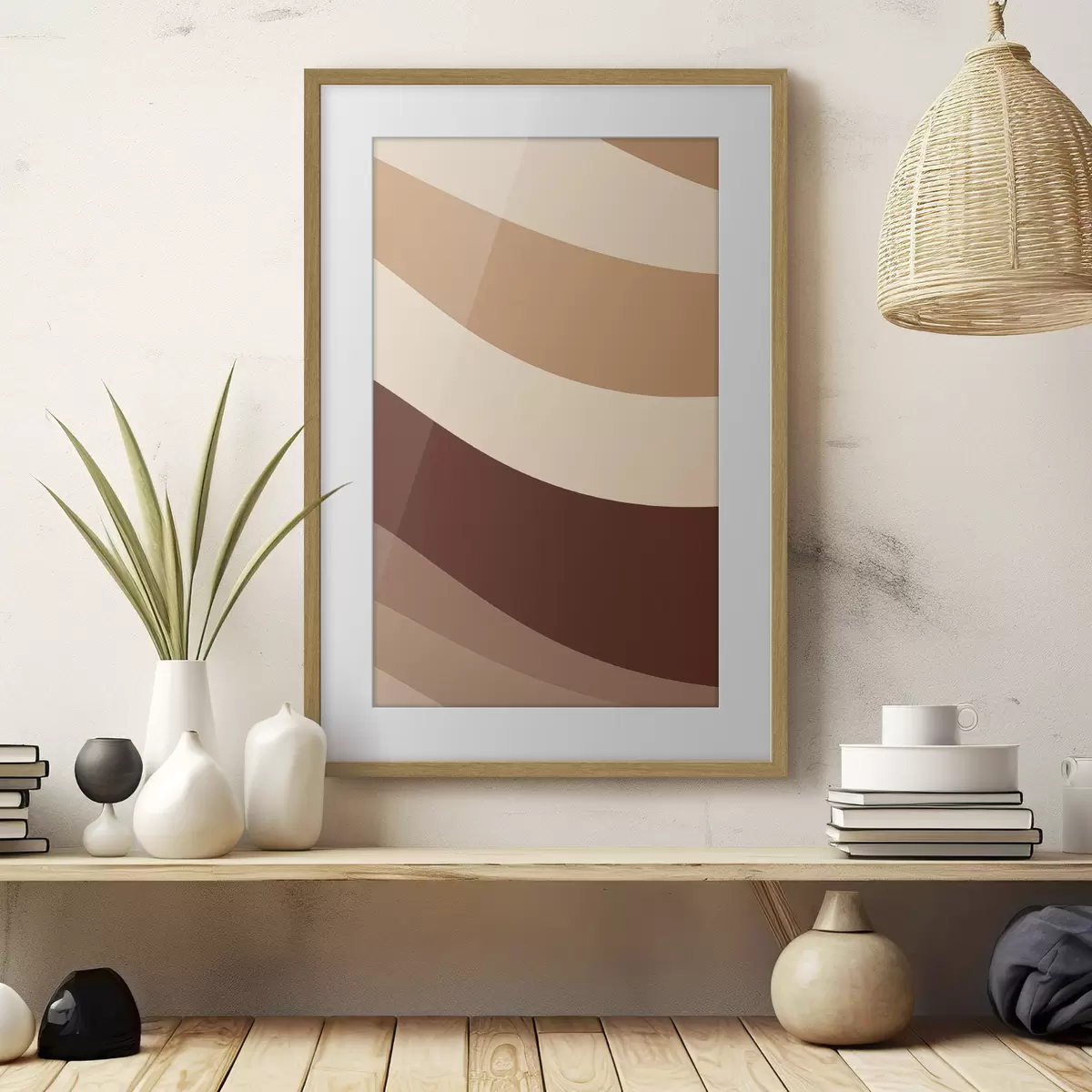 Poster Strisce al cioccolato e panna f50285