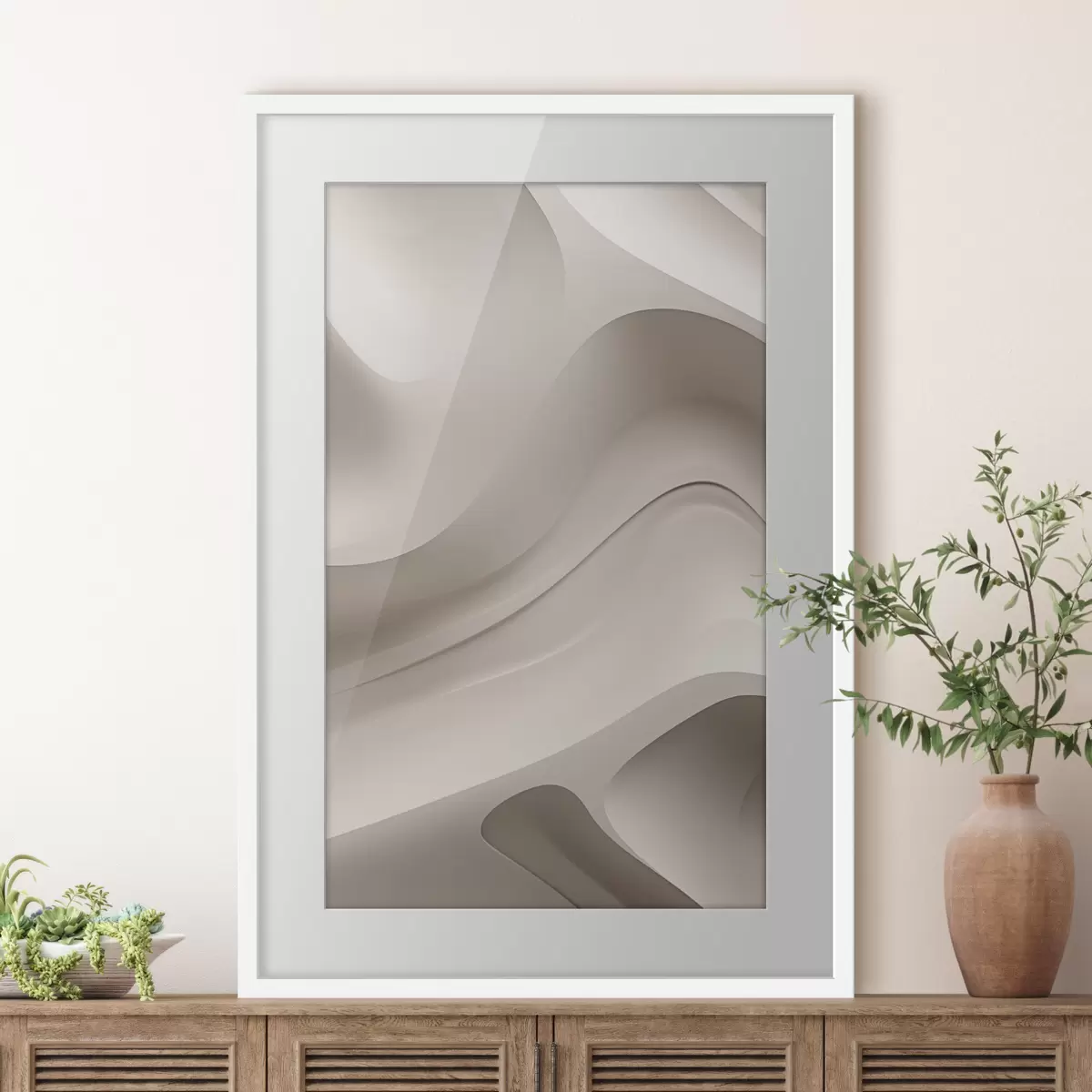 Poster Rilievo tridimensionale bianco f50286