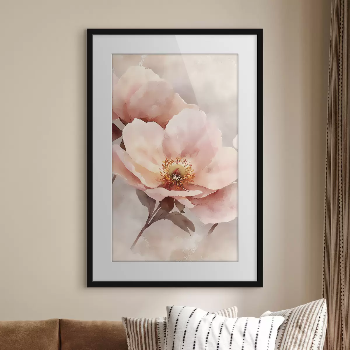 Poster Delicata peonia rosa f50290