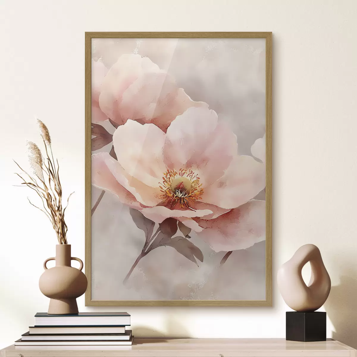 Poster Delicata peonia rosa f50290