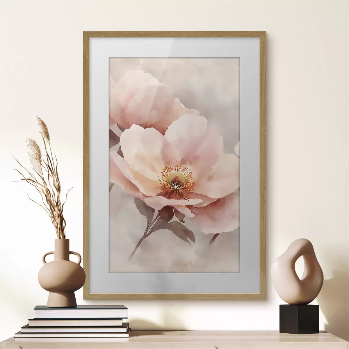 Poster Delicata peonia rosa f50290