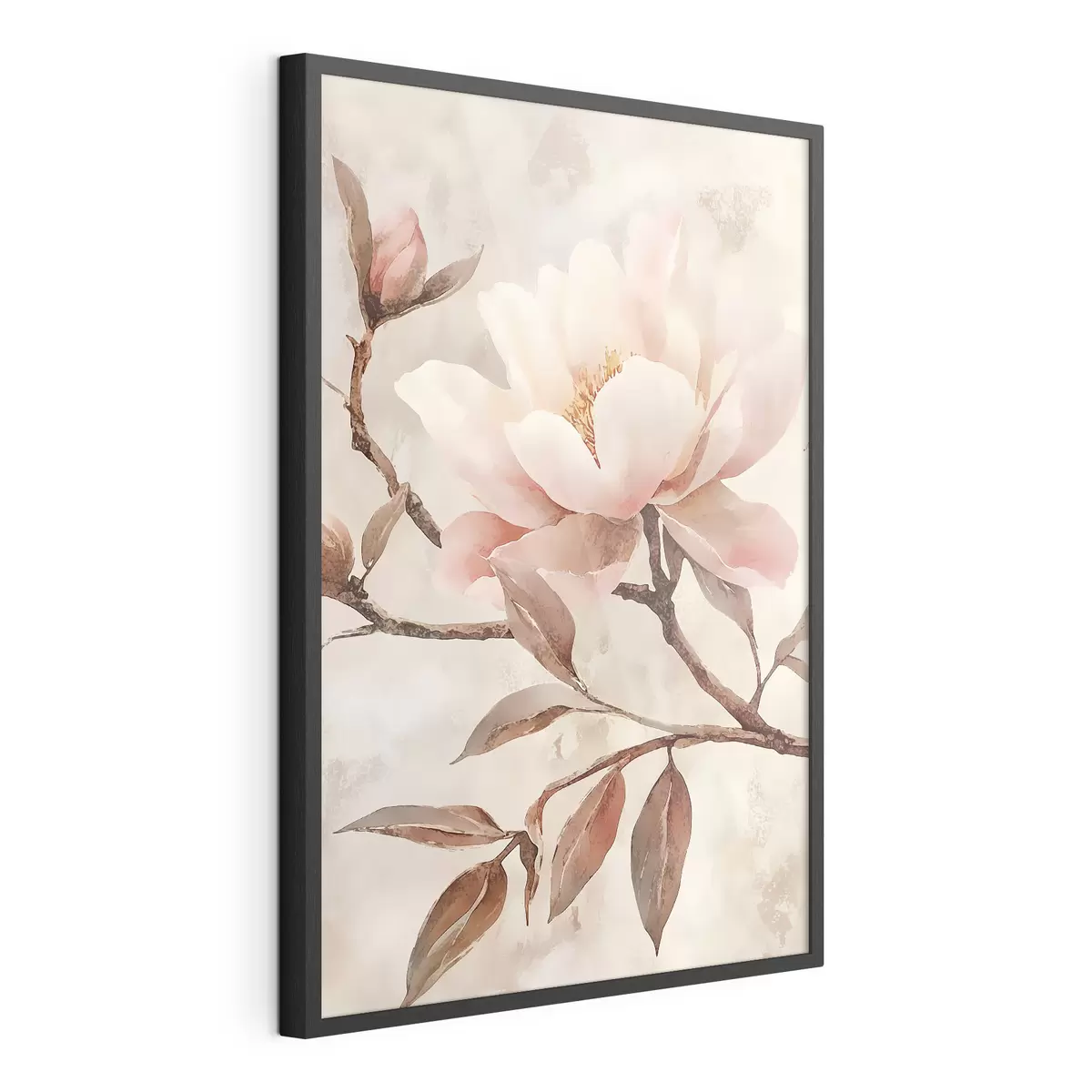 Poster Ramo con peonie e foglie f50292