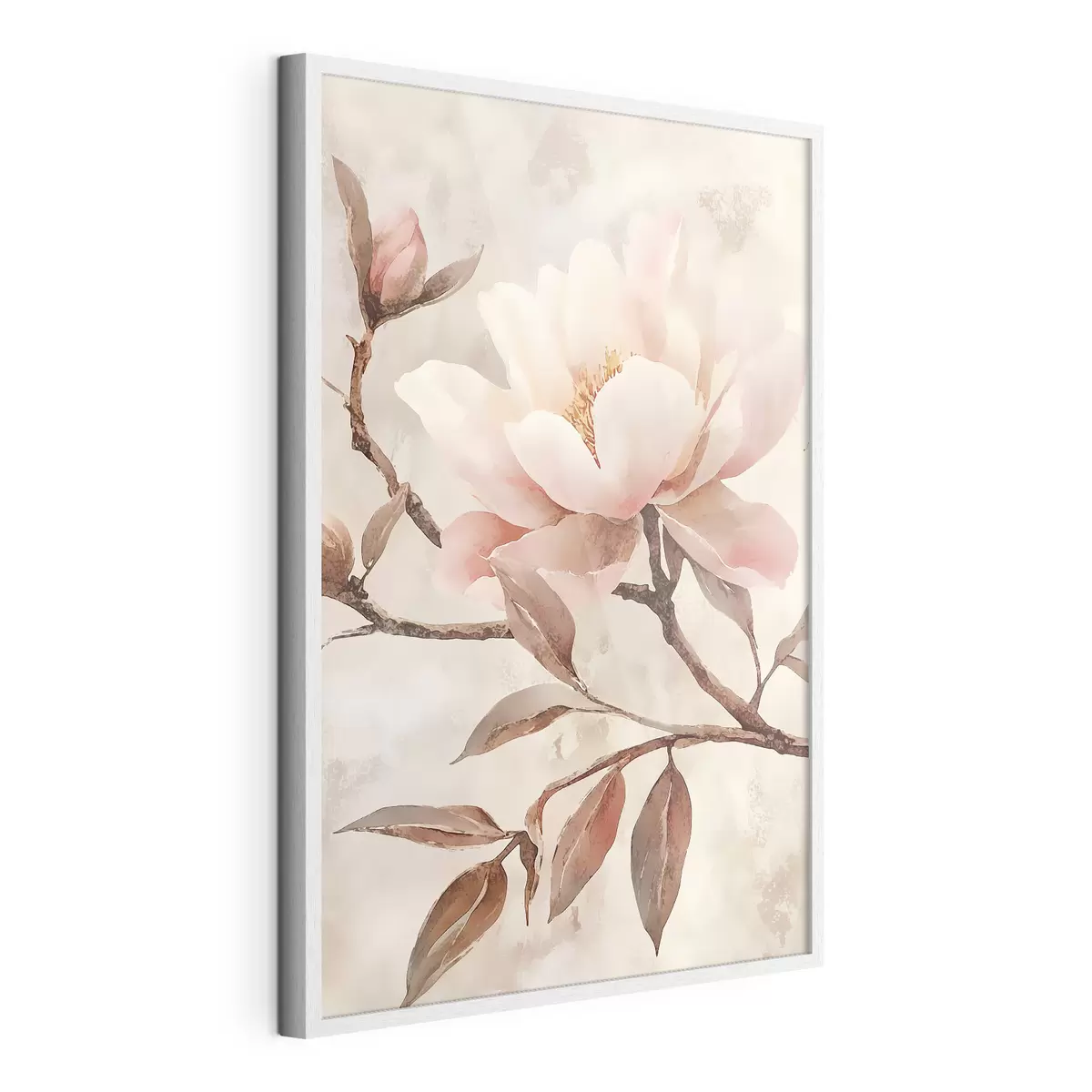 Poster Ramo con peonie e foglie f50292