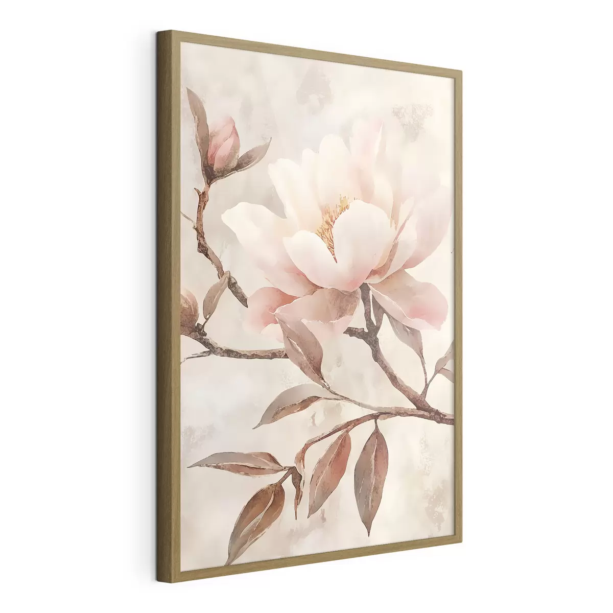 Poster Ramo con peonie e foglie f50292